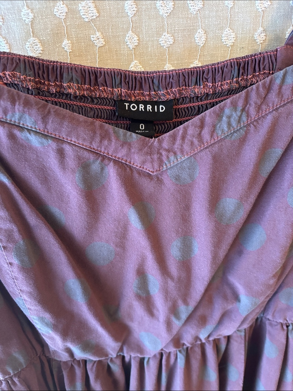 torrid Plum Midi Dress with Subtle Pattern - Picture 2 of 7